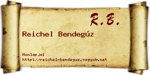 Reichel Bendegúz névjegykártya